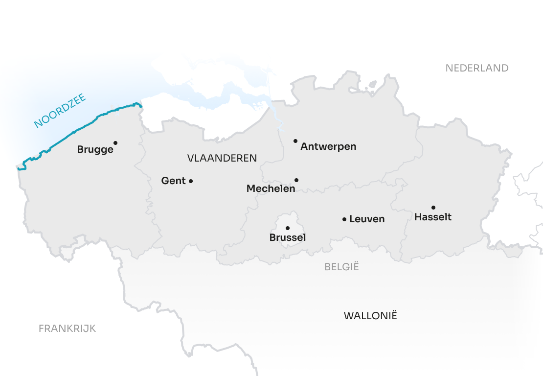 Map Flanders NL Coastal Route